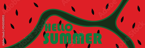 Summer bright illustrations set for poster, card, cover, label, banner in modern minimalist style with overlay effect.
