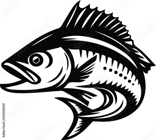 Fishing logo template, Fishing Logo Icon, unique fishing-related logo. simple. memorable. vector. editable, Fish With Arrow Shape Fishing Logo Template, fish chub logo, Fishing bass logo. 