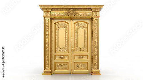 golden door isolated on white background