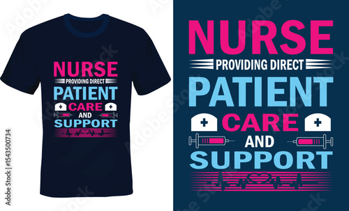 Nurse Typography T-shirt Design, Nursing profession Typography Tshirt Design.