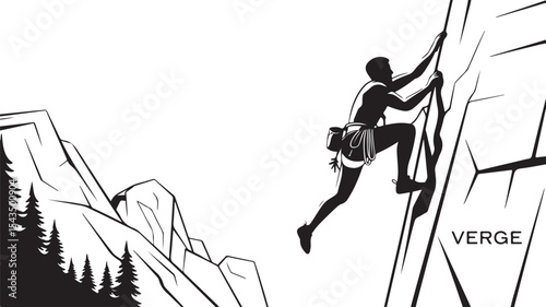 Climber Rappelling Down Cliff Silhouette

Extreme Rappelling Action Vector Scene

Mountain Rappelling Gear Silhouette Design

Rappeller Hanging on Rock Face Vector Art

Vertical Descent Adventure Silh