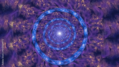 Abstract spiral pattern in blue and purple swirling colors  