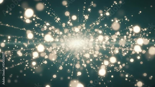 Abstract background, Slow dolly forward through the bokeh field, light particles gently float and fade in all directions