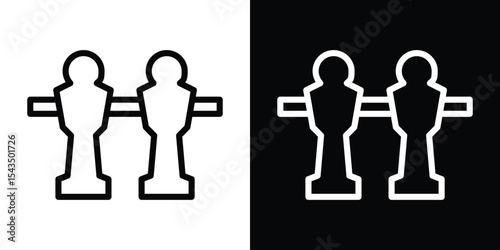 Foosball icon filled flat sign concept for web design.