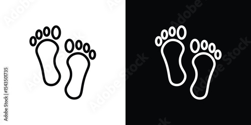 Foot icon filled flat sign concept for web design.