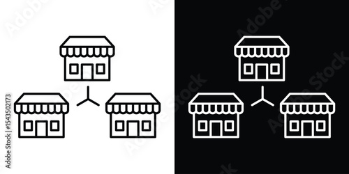 Franchise icon filled flat sign concept for web design.