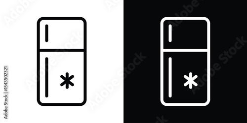 Fridge icon filled flat sign concept for web design.