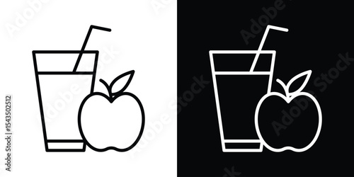 Fruit juice icon filled flat sign concept for web design.
