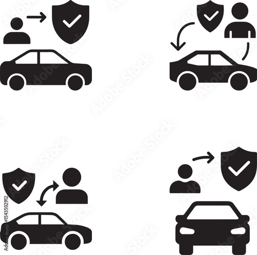 Car Insurance Protection Icons