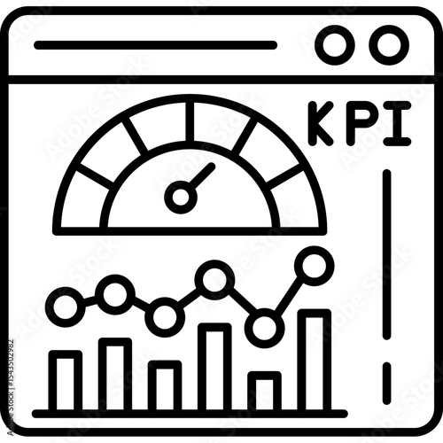 KPI Trend Lines Icon