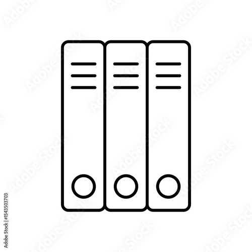 Document Binder Organization Line Icon