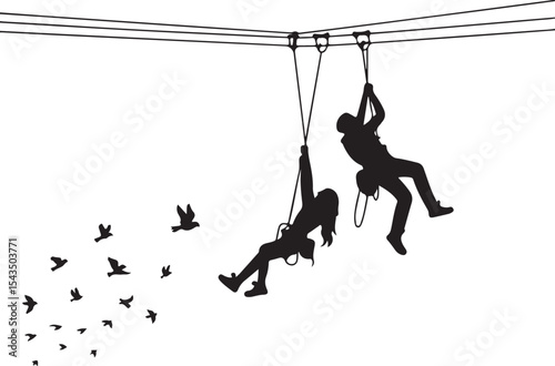 Climber Rappelling Down Cliff Silhouette

Extreme Rappelling Action Vector Scene

Mountain Rappelling Gear Silhouette Design

Rappeller Hanging on Rock Face Vector Art

Vertical Descent Adventure Silh