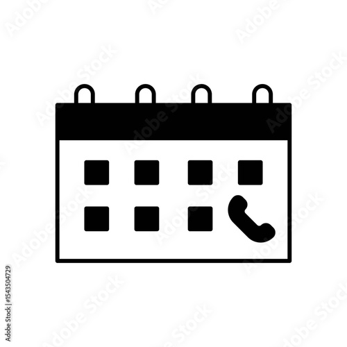Date and Call Schedule Fill Icon