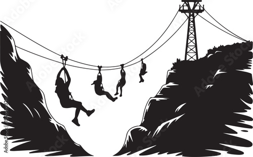 Climber Rappelling Down Cliff Silhouette

Extreme Rappelling Action Vector Scene

Mountain Rappelling Gear Silhouette Design

Rappeller Hanging on Rock Face Vector Art

Vertical Descent Adventure Silh