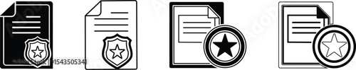 police penalty document icon, police file report vector illustration