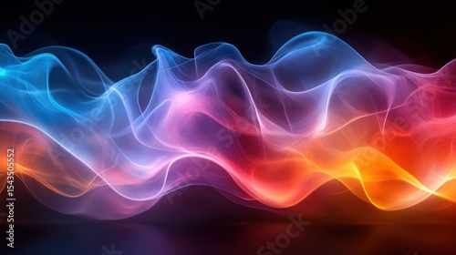 Abstract colorful flowing energy waves