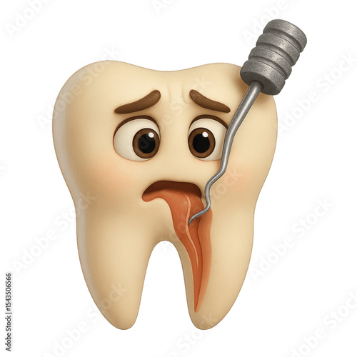 A cartoon tooth that senses a toothache  
