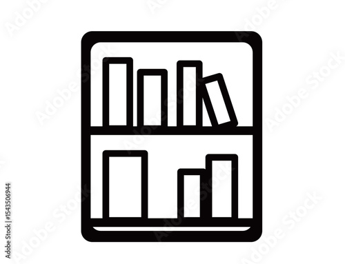 School Icon 23A : school icon, bookshelf, library, book