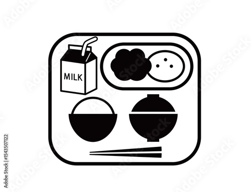 school icon 14A : icon, food, vector, illustration, set, symbol, sign, breakfast, design,School, School Lunch, Lunch, Meal, Tableware
