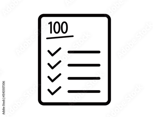 school icon 04A : icon, button, paper, document, sign, business, symbol, vector, note,Stationery, school, test papers