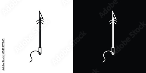 Harpoon icon filled flat sign concept for web design.