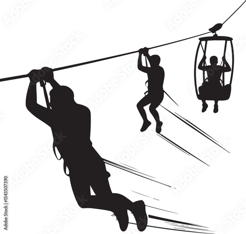Climber Rappelling Down Cliff Silhouette

Extreme Rappelling Action Vector Scene

Mountain Rappelling Gear Silhouette Design

Rappeller Hanging on Rock Face Vector Art

Vertical Descent Adventure Silh
