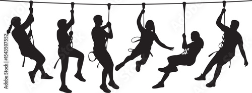 Climber Rappelling Down Cliff Silhouette

Extreme Rappelling Action Vector Scene

Mountain Rappelling Gear Silhouette Design

Rappeller Hanging on Rock Face Vector Art

Vertical Descent Adventure Silh