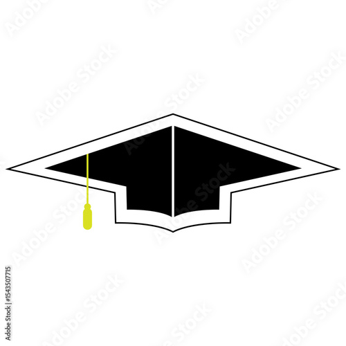 graduation logo vector illustration design