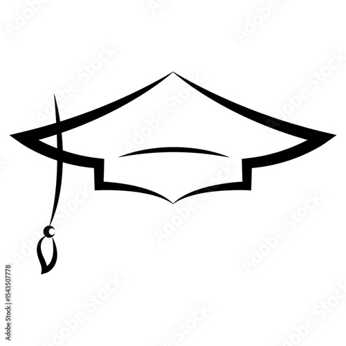 graduation logo vector illustration design