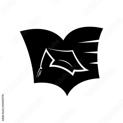 graduation logo vector illustration design