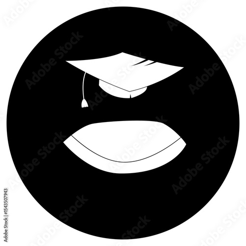 graduation logo vector illustration design