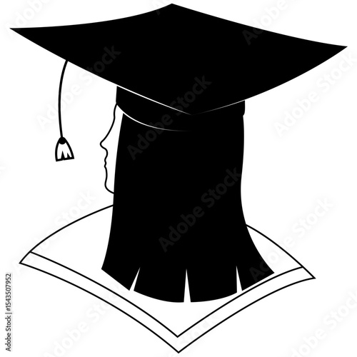 graduation logo vector illustration design