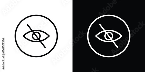 Hide icon filled flat sign concept for web design.