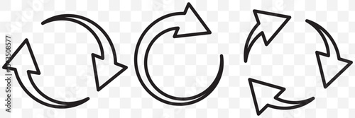 circle arrow icon set. Red circular arrow icon, refresh, reload arrow icon symbol sign. Red Reload vector icon set. repeat vector. restart or reset sign. Repeat cycle symbol. Red rotation arrow. 