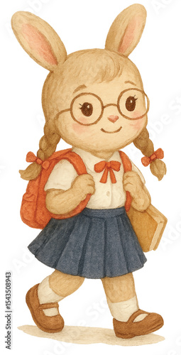 bunny_girl_back_to_school_walk.eps