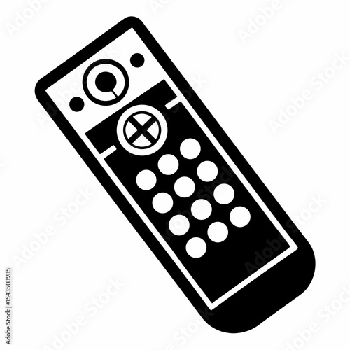 remote control silhouette vector black on white background