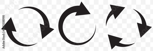 circle arrow icon set. Red circular arrow icon, refresh, reload arrow icon symbol sign. Red Reload vector icon set. repeat vector. restart or reset sign. Repeat cycle symbol. Red rotation arrow. 