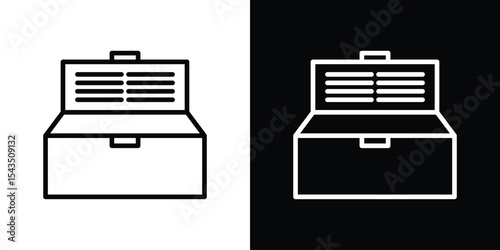 Horizontal shop refrigerator icon filled flat sign concept for web design.