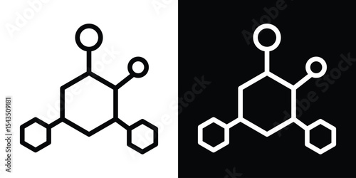 Hormones icon filled flat sign concept for web design.
