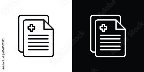 Hospital bill icon filled flat sign concept for web design.