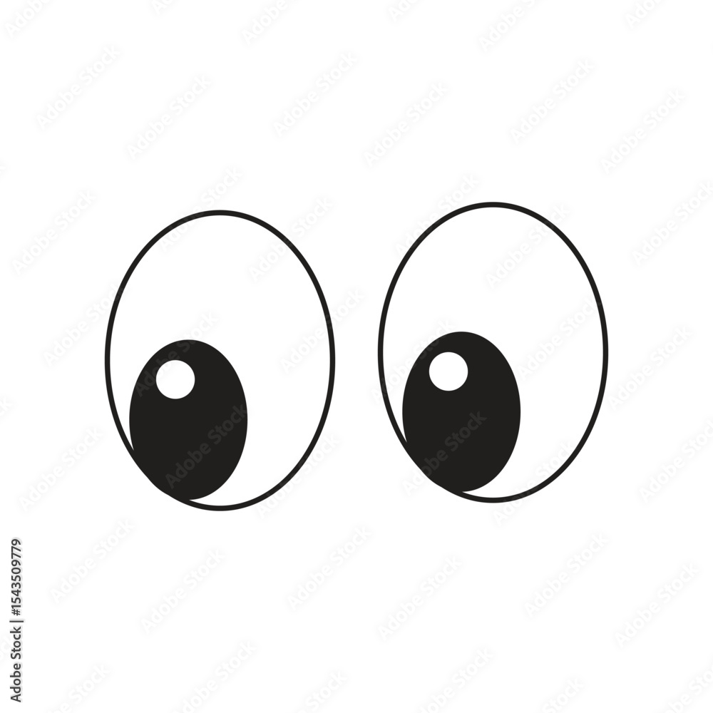 Cute cartoon eye expression vector illustration. Cute cartoon eye expression vector illustration.