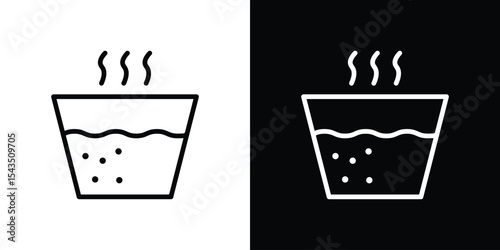 Hot Water icon filled flat sign concept for web design.