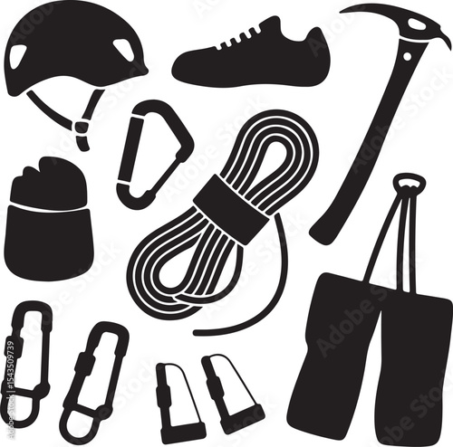 Climber Rappelling Down Cliff Silhouette

Extreme Rappelling Action Vector Scene

Mountain Rappelling Gear Silhouette Design

Rappeller Hanging on Rock Face Vector Art

Vertical Descent Adventure Silh