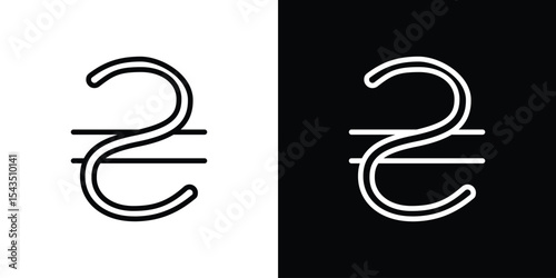Hryvnia icon filled flat sign concept for web design.