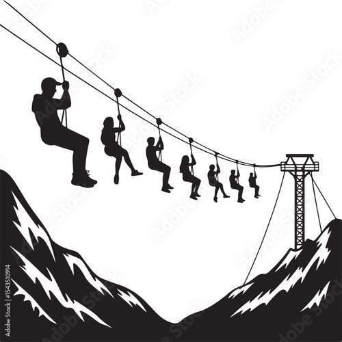 Climber Rappelling Down Cliff Silhouette

Extreme Rappelling Action Vector Scene

Mountain Rappelling Gear Silhouette Design

Rappeller Hanging on Rock Face Vector Art

Vertical Descent Adventure Silh
