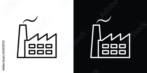 Industry icon filled flat sign concept for web design.