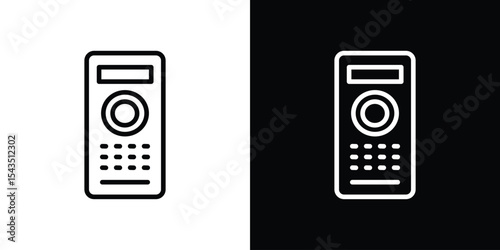 Intercom icon filled flat sign concept for web design.