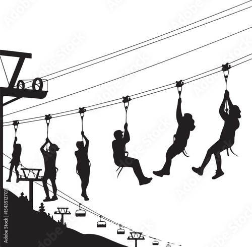 Climber Rappelling Down Cliff Silhouette

Extreme Rappelling Action Vector Scene

Mountain Rappelling Gear Silhouette Design

Rappeller Hanging on Rock Face Vector Art

Vertical Descent Adventure Silh