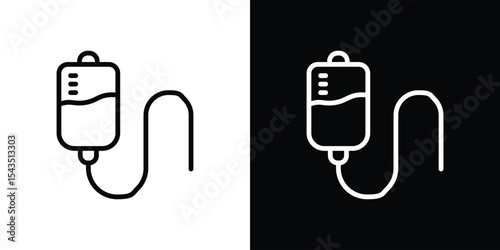 IV bag icon filled flat sign concept for web design.