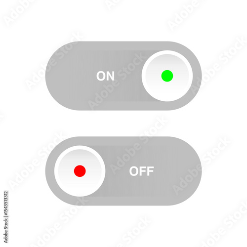 Vector Switch Icon on off isolated without background